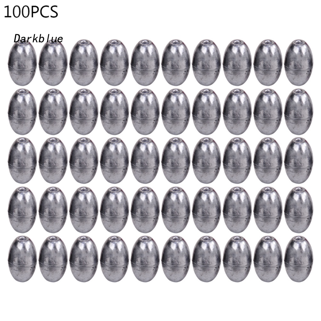 Set 100 Chì Câu Cá Hình Ô Liu Màu Xanh Đậm