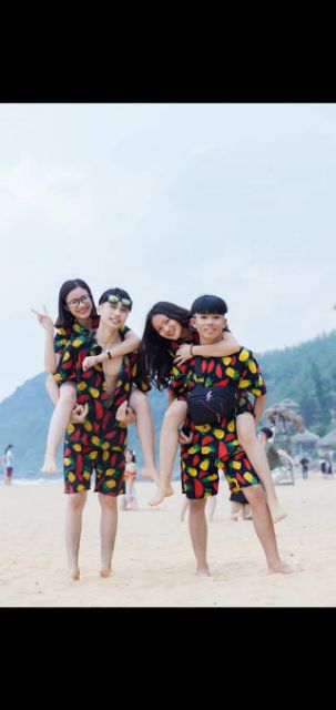33. Quần áo đi biển_Bộ trái cây vải thái