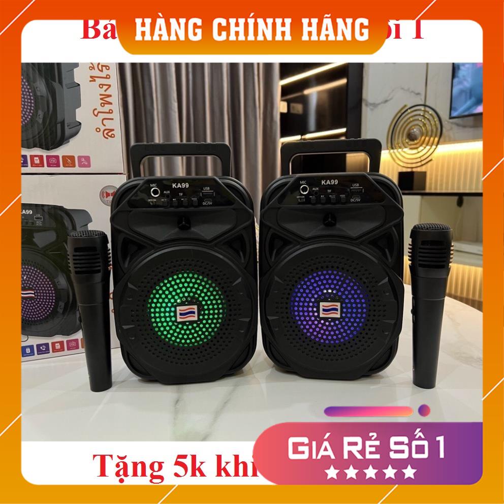 Loa bluetooth karaoke mini có mic hát - bảo hành 1 đổi 1 trong 3 tháng