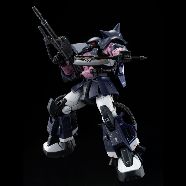 Mô hình lắp ráp Gunpla P-Bandai: RG 1/144 MS-06R-1A Zaku II High Mobility Type(Black Tri-Stars) Gundam Bandai Japan