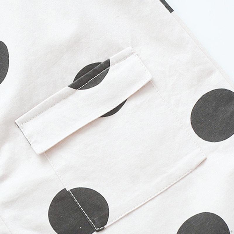 Jumpsuit Chấm Bi Phong Cách Hàn Quốc Cho Bé Gái