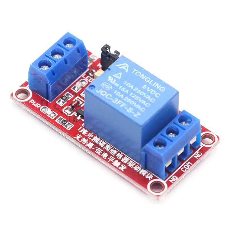 Relay Module với Optocoupler Hỗ Trợ Mức Cao và Thấp Kích Hoạt đối với Arduino