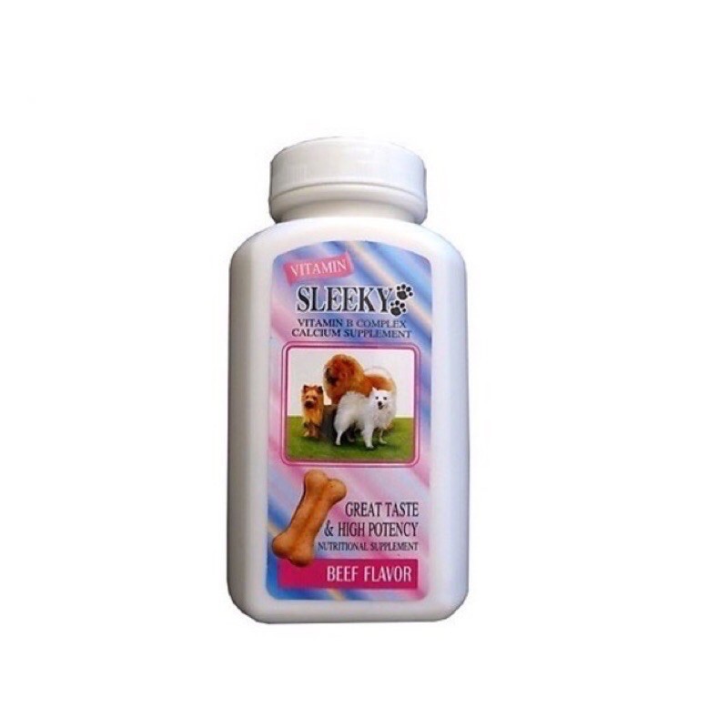 1 viên vitamin sleeky thái lan vị bò cho chó mèo