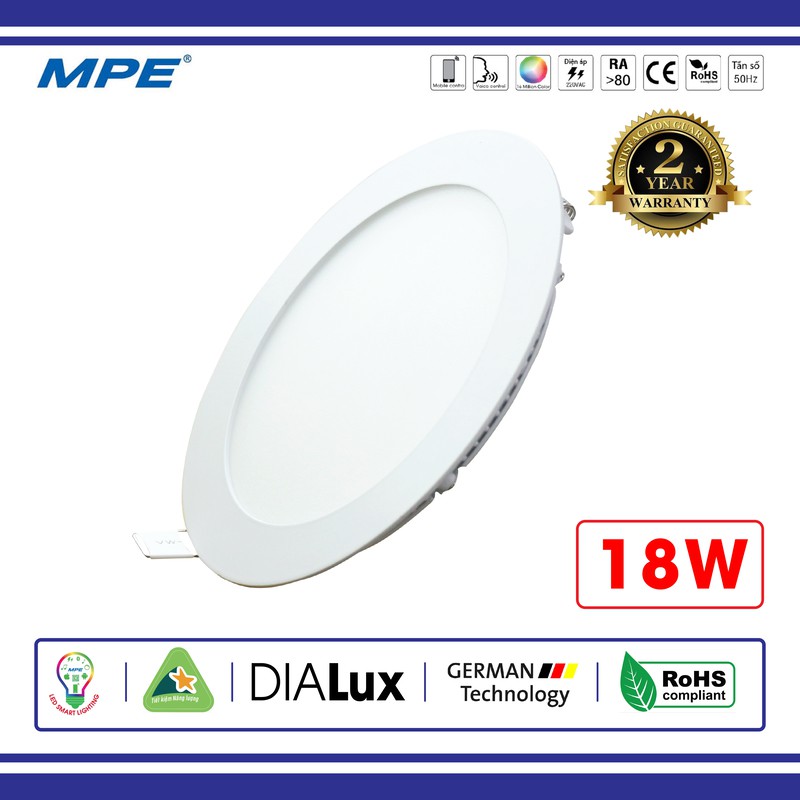Đèn led âm trần 18W Tròn MPE RPL-18 ( Tiêu chuẩn Châu Âu ) - Điện Việt