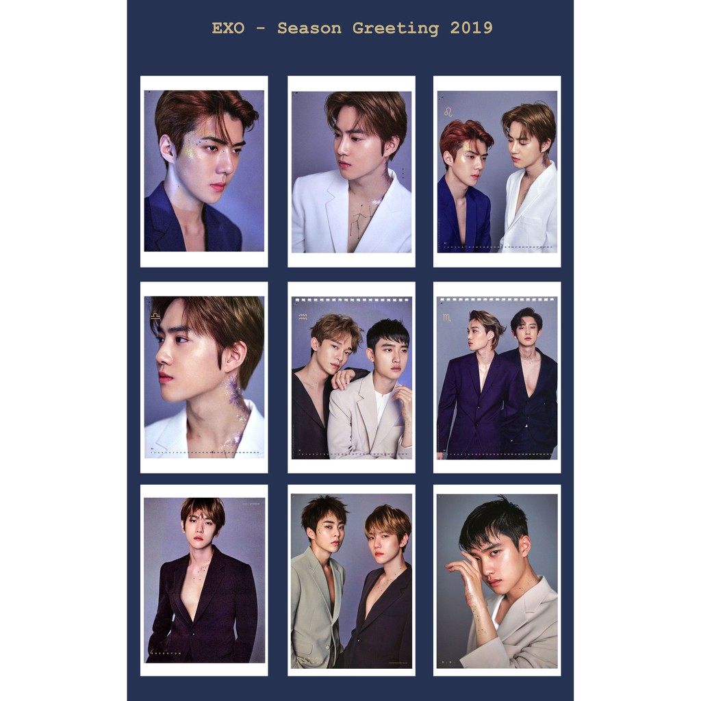 Lomo Card Ảnh EXO - SEASON GREETING 2019 ( 27 ảnh)