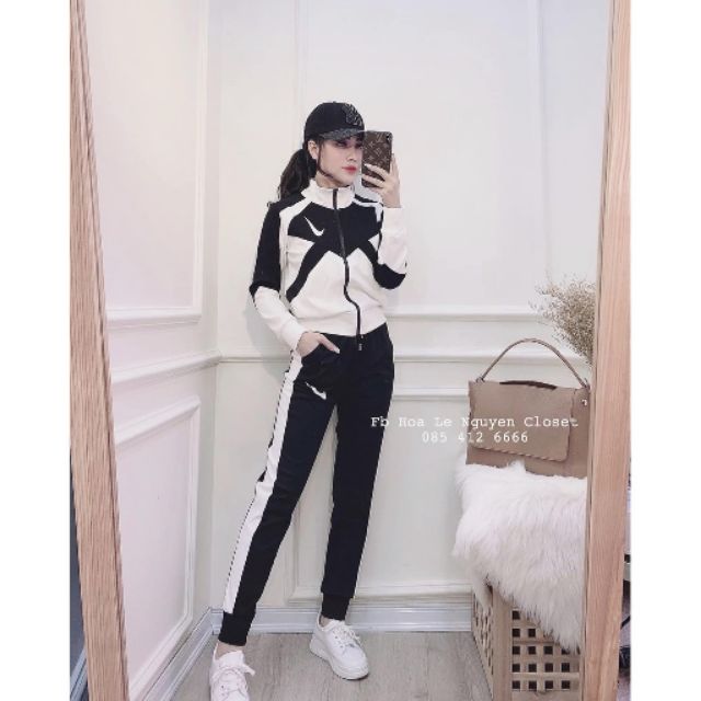 BỘ THỂ THAO PHA ĐEN TRẮNG