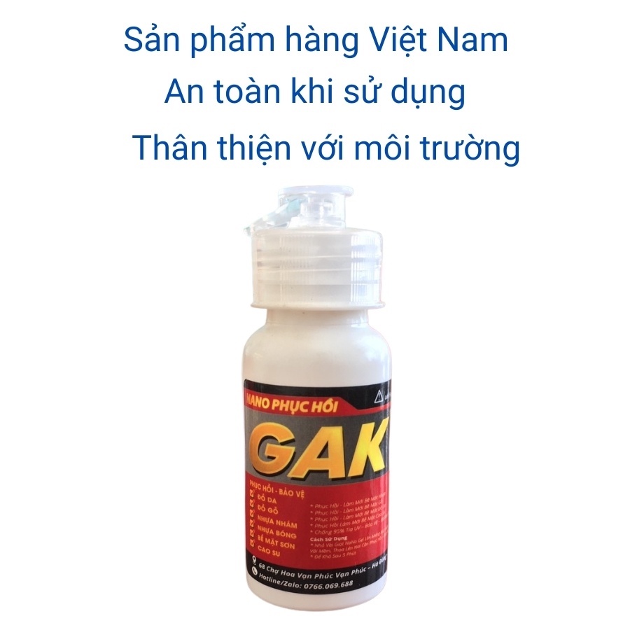 Phục hồi nhựa nhám đen nhựa bóng ô tô xe máy đánh bóng nội thất ô tô đánh bóng gỗ dưỡng nhựa nhám GAK Mitauto