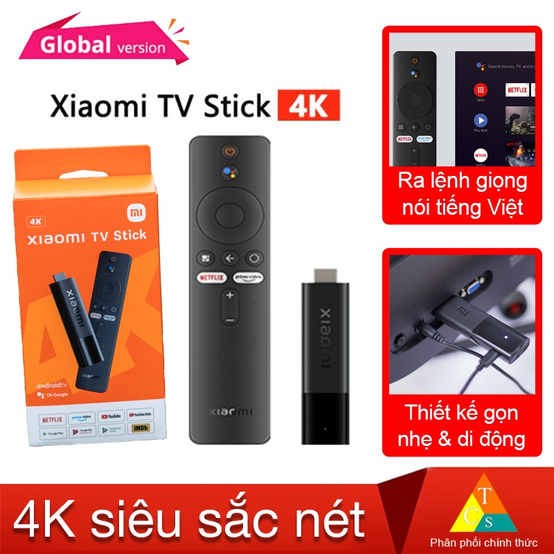 Mi Stick TV 4K Quốc Tế Full Tiếng Việt Xiaomi Mi TV Stick 4K MDZ27AA