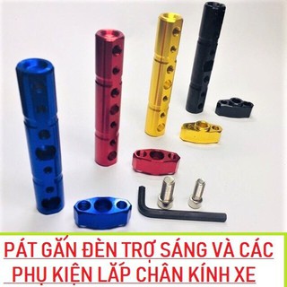 💥 bộ pát gắn đèn trợ sáng và phụ kiện lắp chân kính 💥 phụ kiện xe máy💥 - pát dài