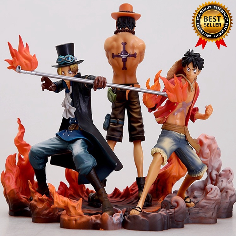 Bộ 3 Mô Hình Nhân Vật Luffy Ace Sabo Trong Phim Hoạt Hình One Piece Độc Đáo