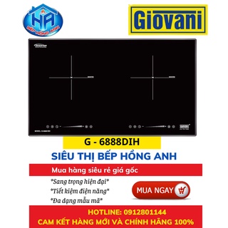 Bếp Điện Từ Giovani G - 6888DIH Hàng Chính Hãng, Bếp Từ Đôi An Toàn, Thông Minh, Hiện Đại