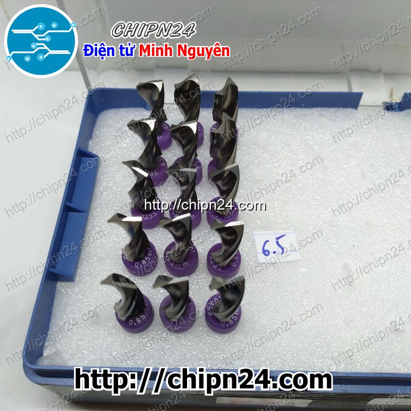[1 CÂY] Mũi khoan mạch in CNC 6.5mm (Mạch điện tử, PCB)