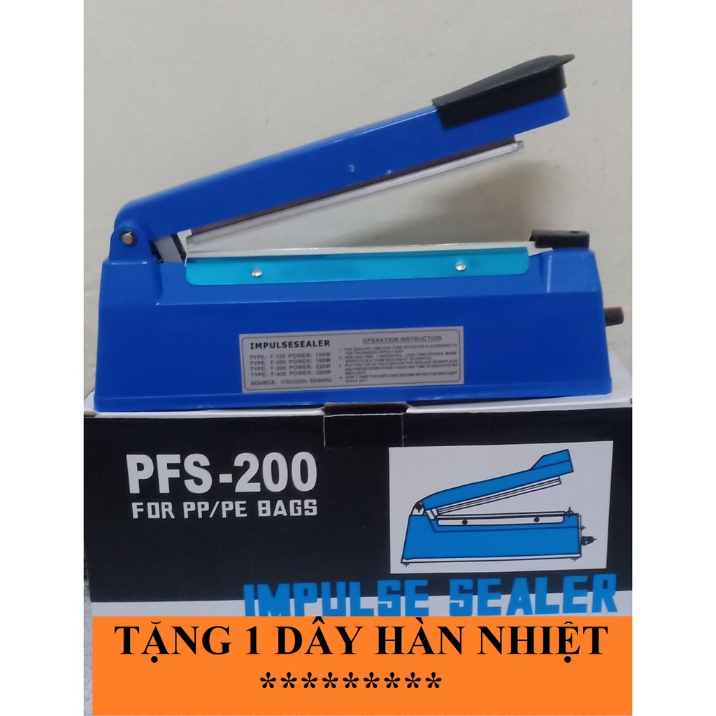 Máy hàn miệng túi nhựa bằng tay PFS200 - 20cm ảnh thật