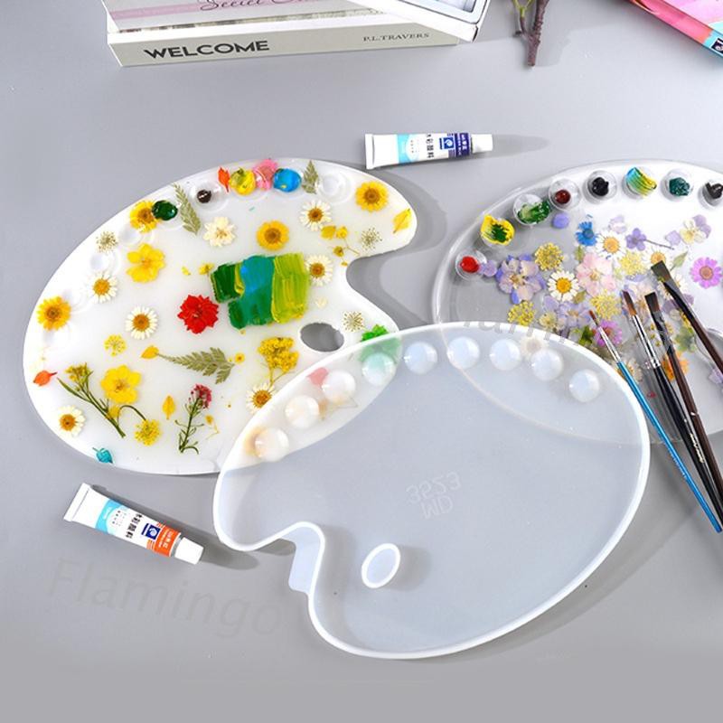 Khuôn Nhựa Để Màu Nước Hình Bầu Dục