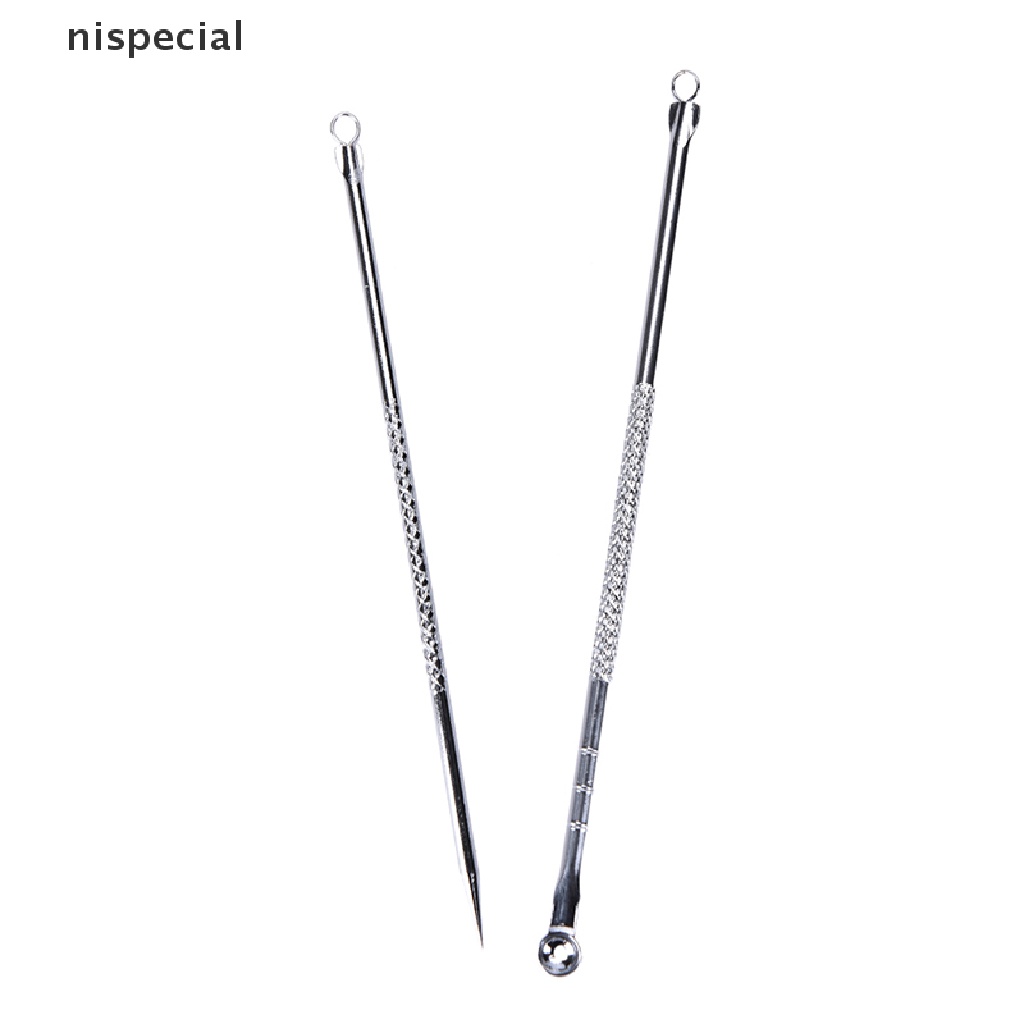 (Hàng Mới Về) Set 2 Dụng Cụ Nặn Mụn 2 Đầu Tiện Lợi Chất Lượng Cao