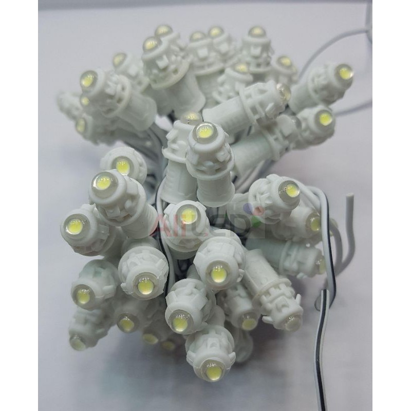 Led đúc f5/9mm 12V vàng chanh (bó 50 bóng)