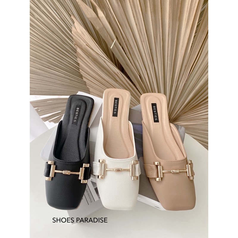 Giày sục nữ mũi vuông đẹp dép sục giày nữ hàn quốc SHOES PARADISE L144