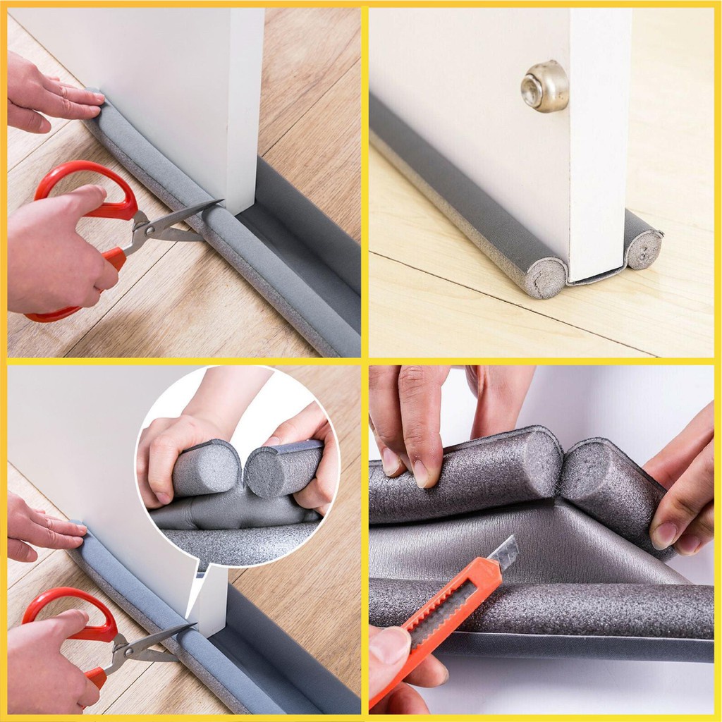 Thanh Nẹp Xốp Chặn Khe Cửa - Ron, Đệm Cửa - Chống Ồn, Chống Thoát Hơi Máy Lạnh, Chống Bụi, Ngăn Côn Trùng.