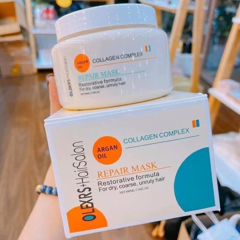 [OLEXRS] Kem Ủ Phục Hồi Tóc Collagen Complex Repair Mask 500ml