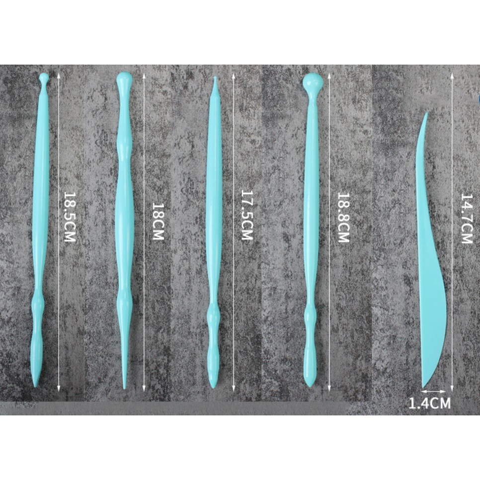 Dụng cụ fondant ⚡ HÀNG LOẠI 1 ⚡ bộ dụng cụ 5 que B9951 thiết kế nhỏ gọn dễ sử dụng
