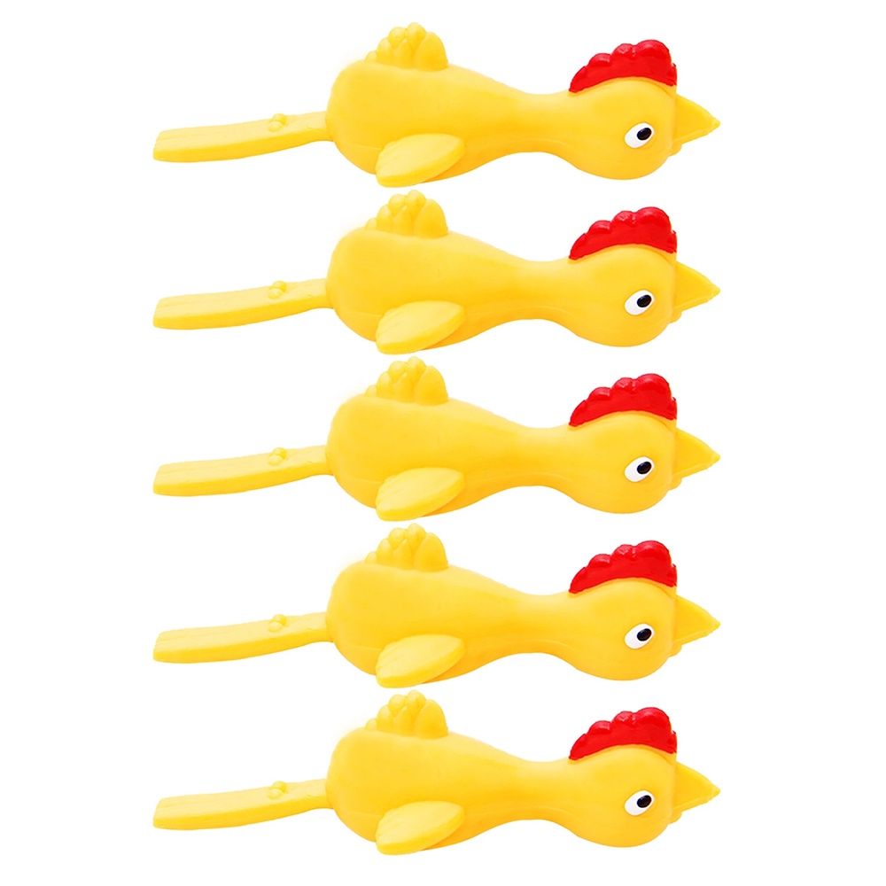 YIYU Set 1 5 đồ chơi hình chú gà ném màu vàng vui nhộn