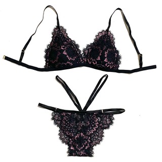 HISEXY Set Đồ Lót Bralette Ren Cao Cấp Thiết Kế Gọng Mỏng Kiểu quần T B105
