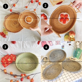 Khay mây đựng hoa quả đồ ăn HANHDECOR ,Khay mây đựng bánh mì