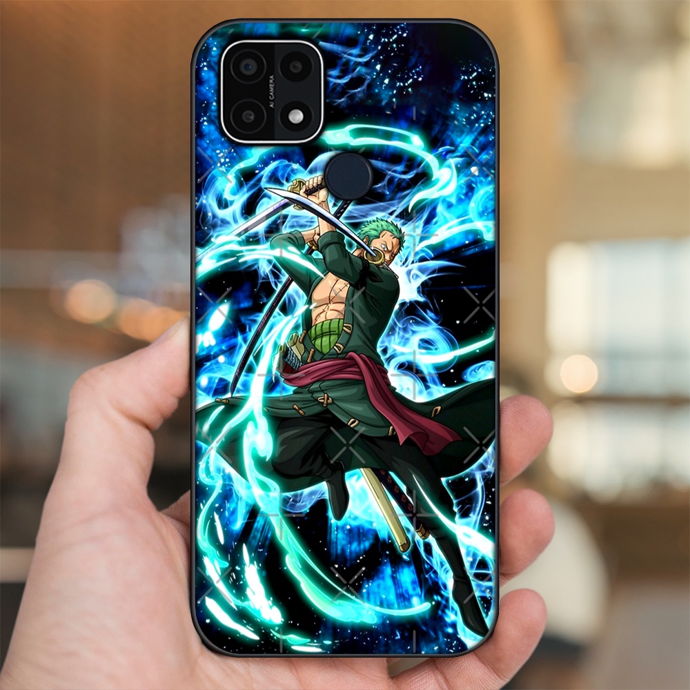 Ốp lưng Oppo A15, A15s viền đen in hình Zoro One Piece