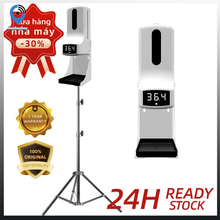 Máy đo thân nhiệt kiêm xịt sát khuẩn tay K9 Pro Plus bảo vệ sức khỏe