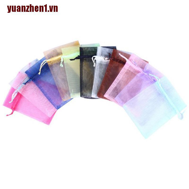 [YUANZHEN1] 100 Túi Dây Rút Đựng Quà Giáng Sinh, Đám Cưới