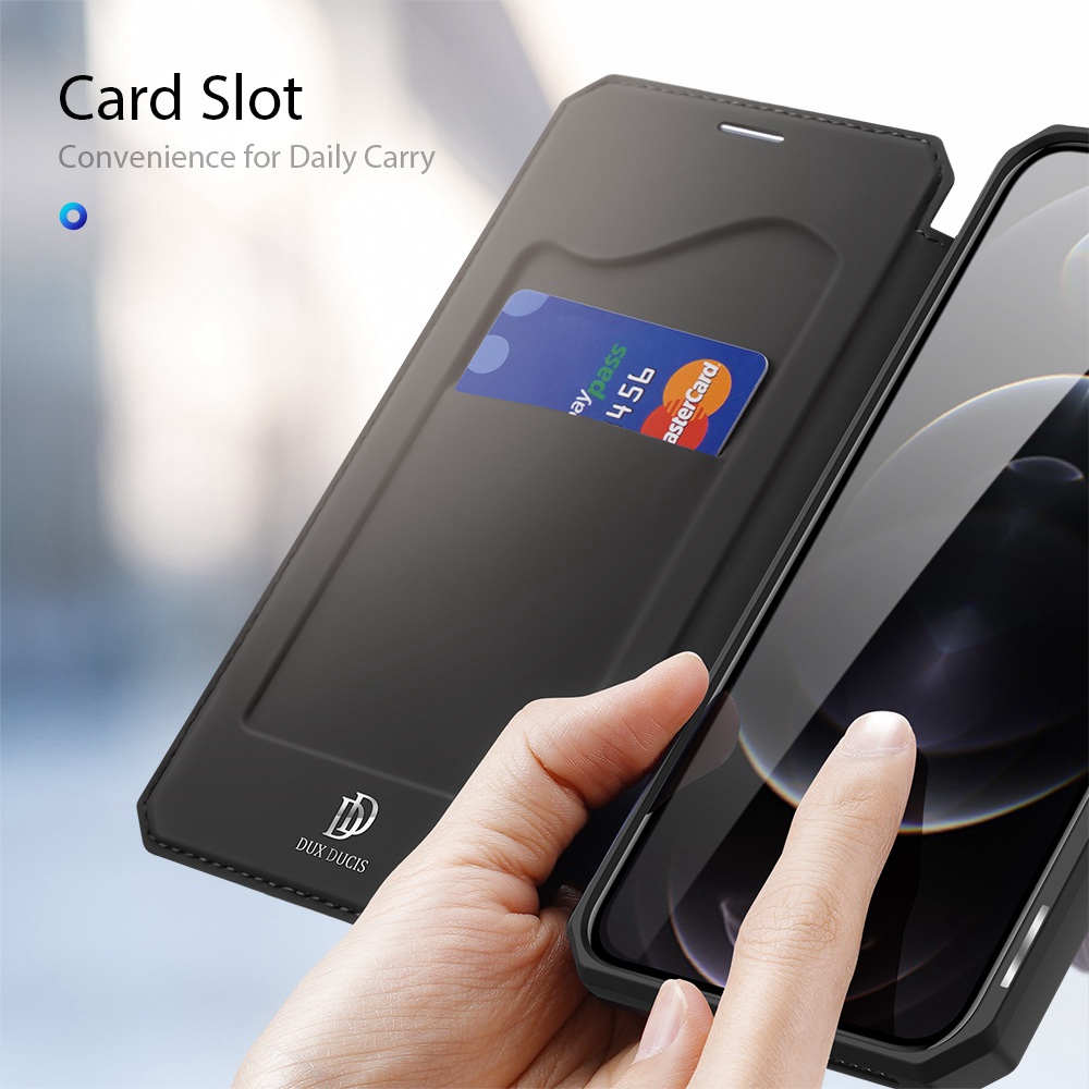 Bao Da Điện Thoại DUX DUCIS Nắp Gập Dạng Lưới Tản Nhiệt Cho Iphone 12 Pro Max 12 Mini
