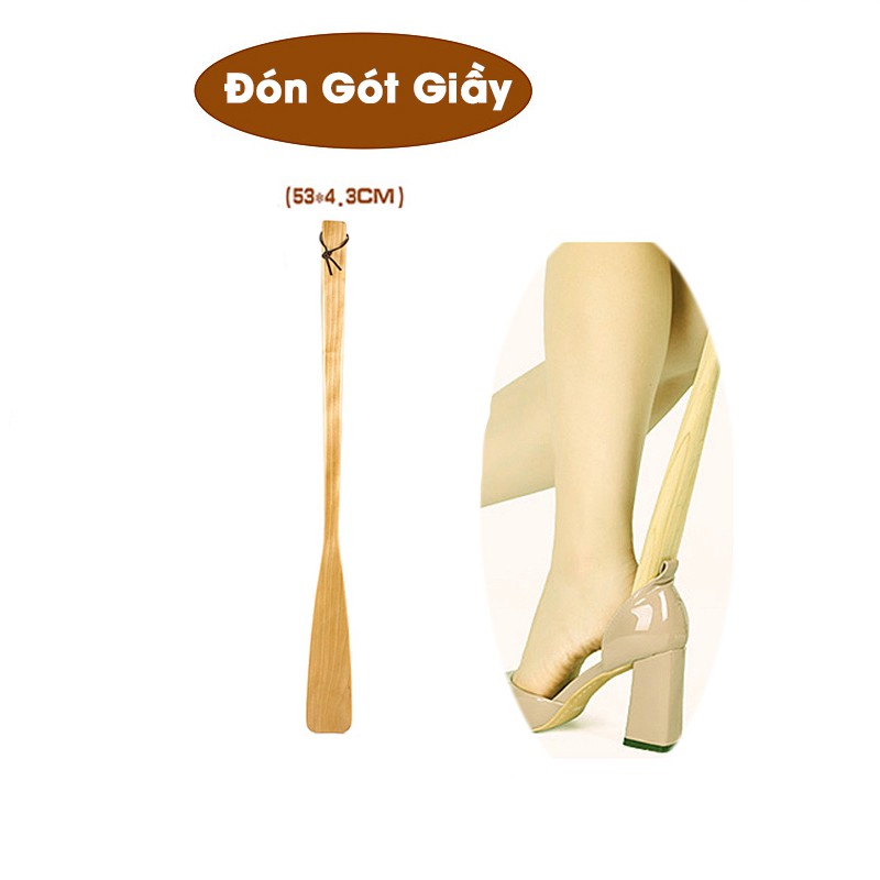 [Gỗ Thông] - Dụng Cụ Đón Gót Giày (dài 53cm)