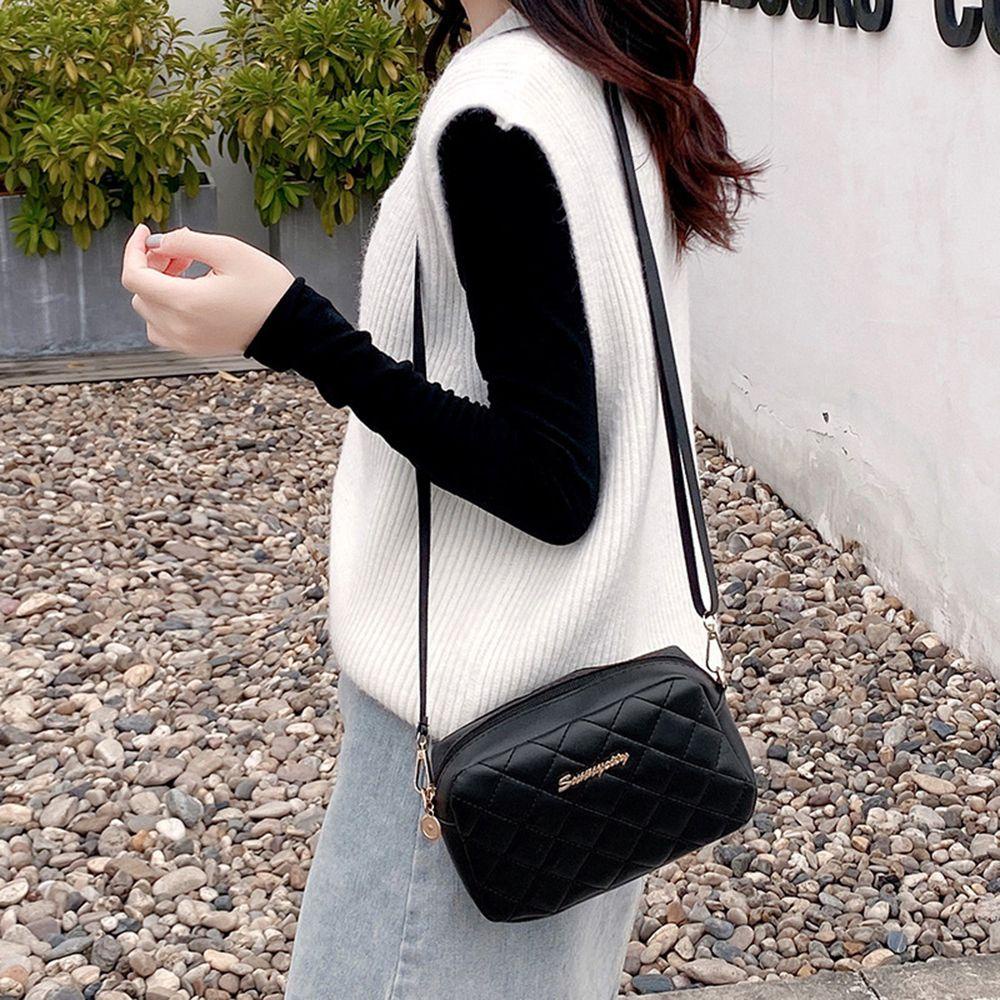 ELEGANT Túi Đeo Chéo Da PU Dáng Vuông Nhỏ Màu Trơn Đơn Giản Thời Trang Cho Bạn Gái