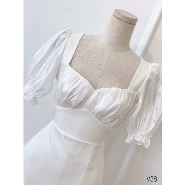 LIKEHER - ĐẦM BODY XẺ TÀ PHỐI ORGANZA D14