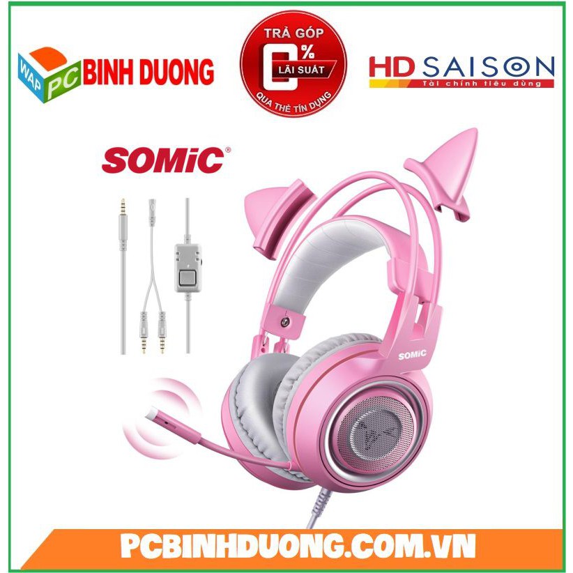 Tai nghe Somic G951S Pink Edition Kitty ( Jack 3.5 )