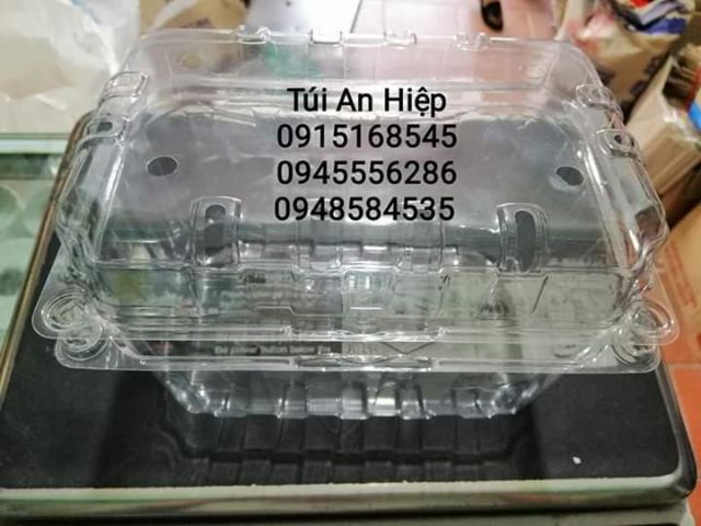 [COMBO] 100 hộp nhựa trái cây có lỗ | Clear plastic fruit containers, with holes (100 pcs/set)