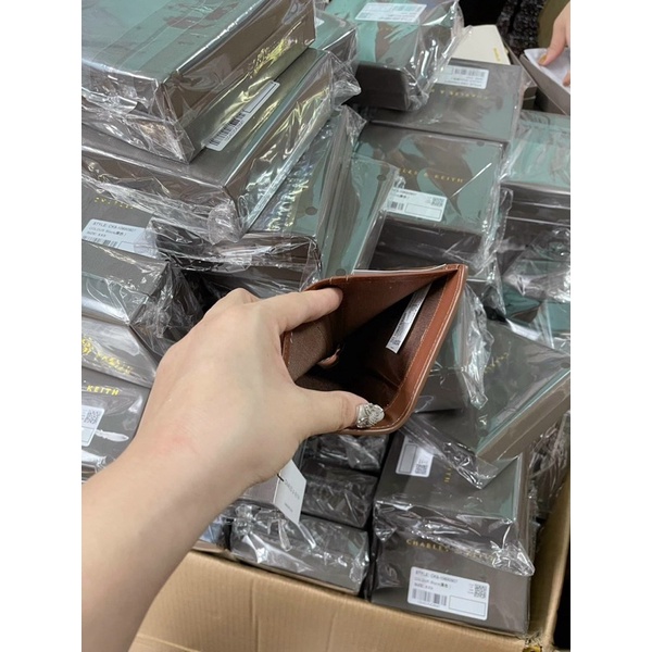 Ví cầm tay mini gấp đôi fullbox C&amp;K hàng l1
