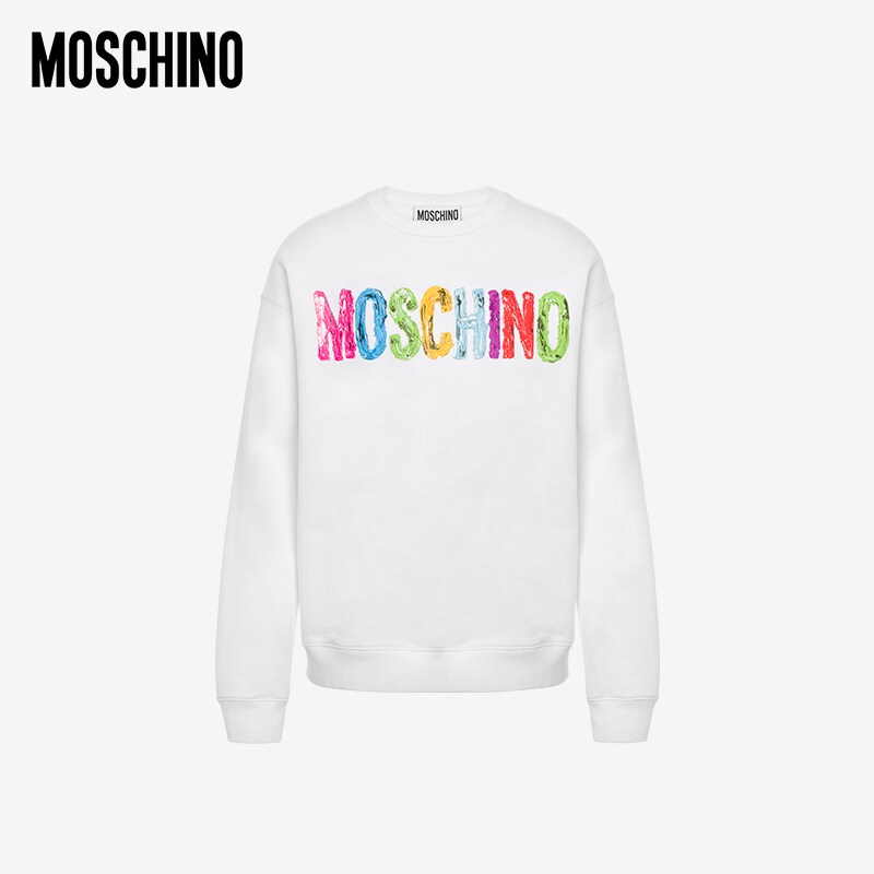 Áo Sweater Tay Dài Chất Liệu Cotton In Logo Moschino Dành Cho Nam Và Nữ