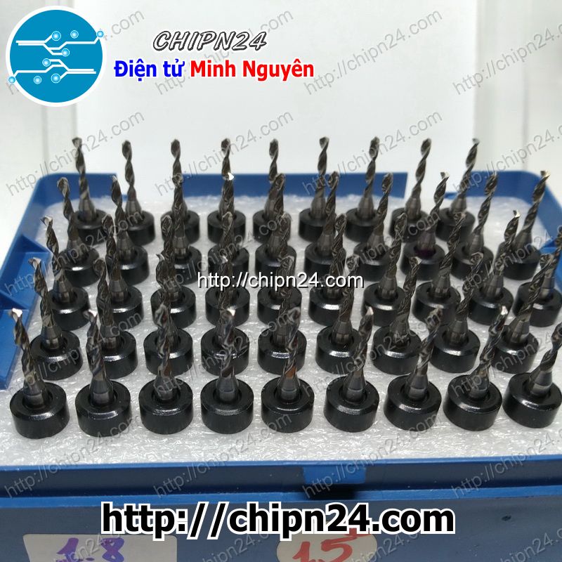 [2 CÂY] Mũi khoan mạch in CNC 1.8mm (Mạch điện tử, PCB)