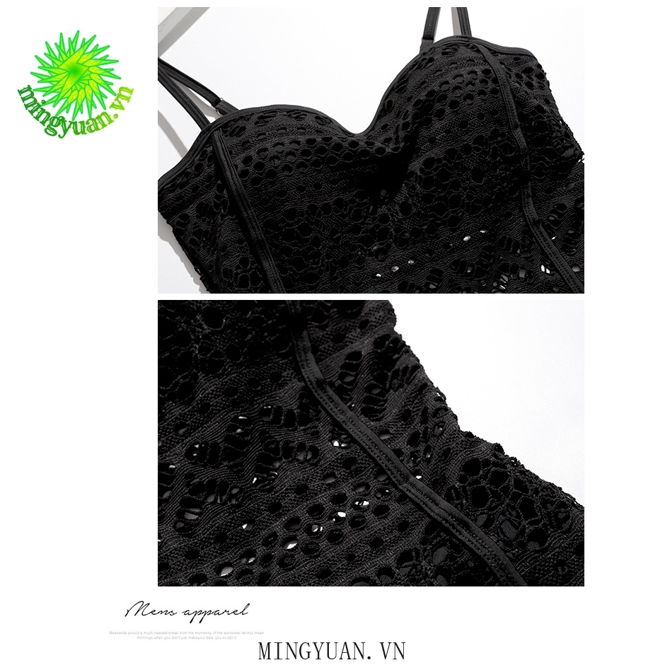 Đồ bơi một mảnh + chân váy khoét rỗng màu đen gợi cảm cho nữ | BigBuy360 - bigbuy360.vn