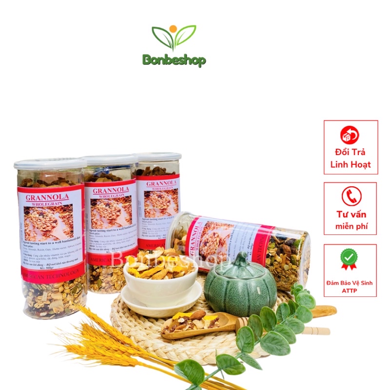 1Kg Ngũ Cốc Granola VIP Loại 1 Siêu Hạt 90% Hạt , Giảm Cân Tự Nhiên Không Đường