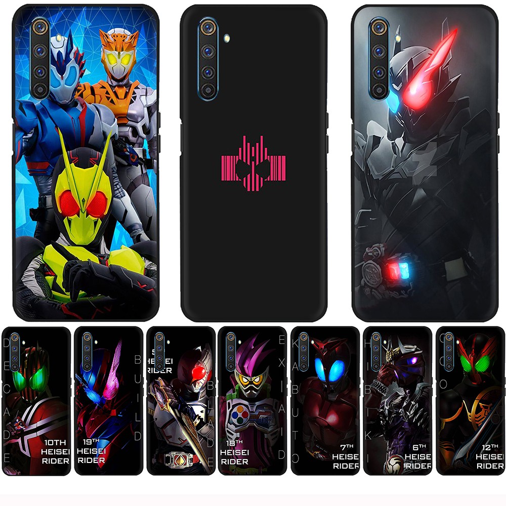 Cool Kamen Rider Soft Black TPU Silicone Phone Case for OPPO Reno 10X Ace 3 4 Pro Anti-fall Back Cover