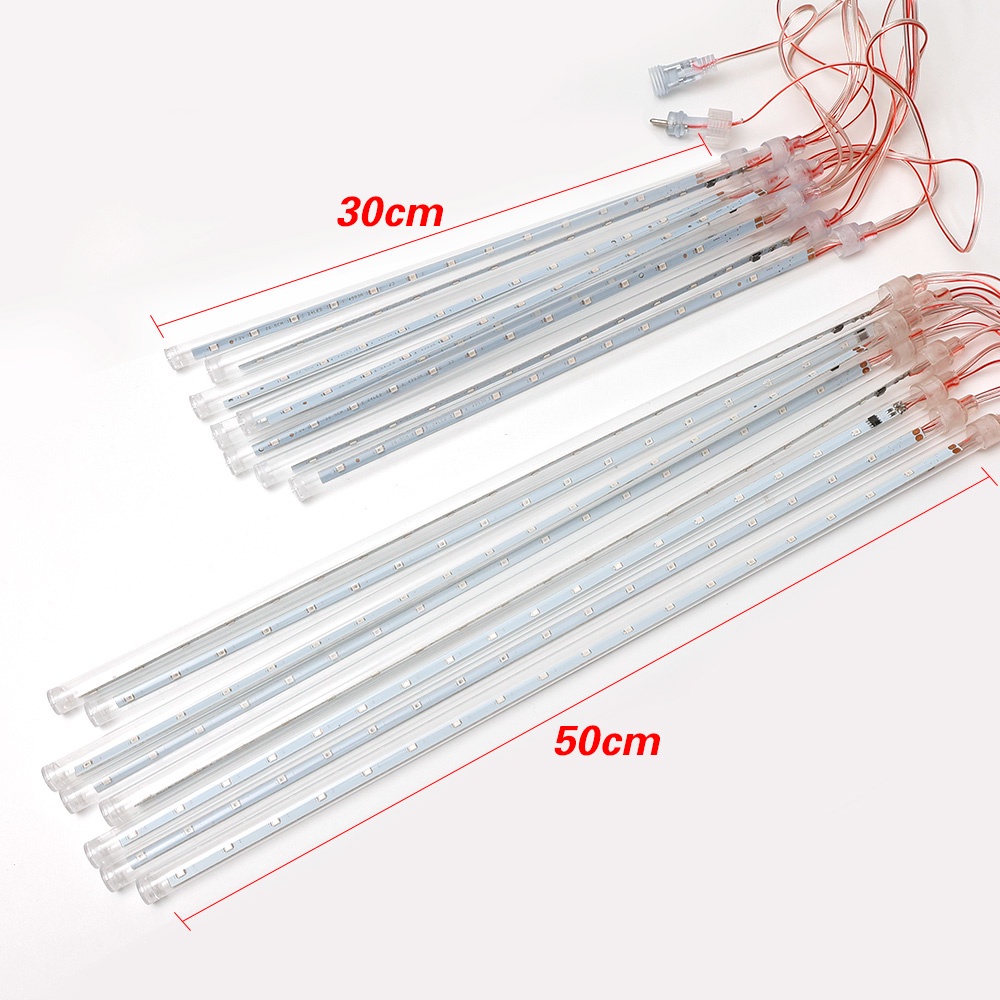 Dây Đèn Led 8 Ống 30 / 50CM Sử Dụng Năng Lượng Mặt Trời Chống Thấm Nước Trang Trí Tiệc