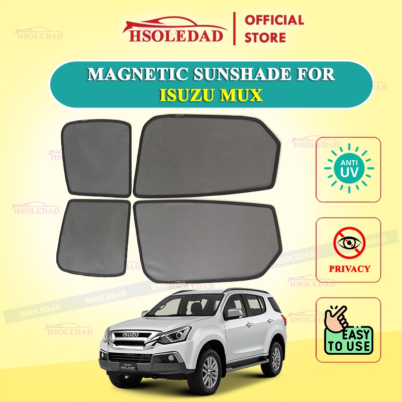 Rèm che nắng nam châm cho xe Isuzu M-UX, bộ 4 tấm cho 4 cửa, hàng loại 1 cao cấp nhất, vừa khít kính