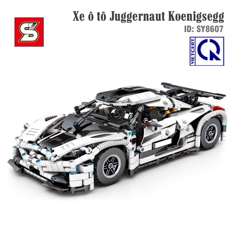 Đồ chơi lắp ráp xe Lego Technic mô hình siêu xe ô tô Juggernaut Koenigsegg  - SY BLOCK 8607