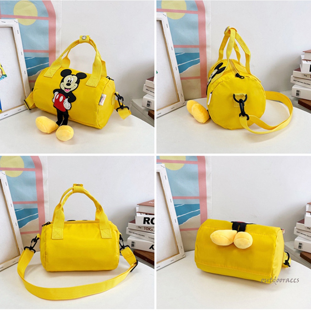 DISNEY Túi Xách Du Lịch Đa Năng Siêu Nhẹ In Họa Tiết Chuột Mickey Dễ Thương Cho Bé