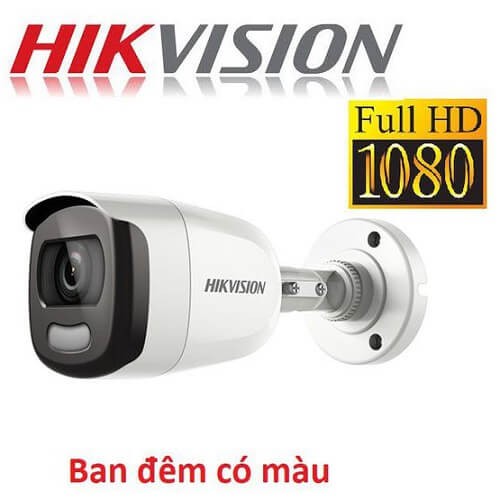 Camera HDTVI ColorVu 2MP HIKVISION DS-2CE10DFT-F - Hàng chính hãng