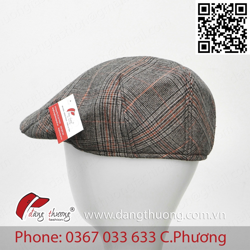 Mũ nồi nam bere beret trung niên cao tuổi NỈ DẠ DÀY - HÌNH THẬT CLIP THẬT C 623 màu nâu