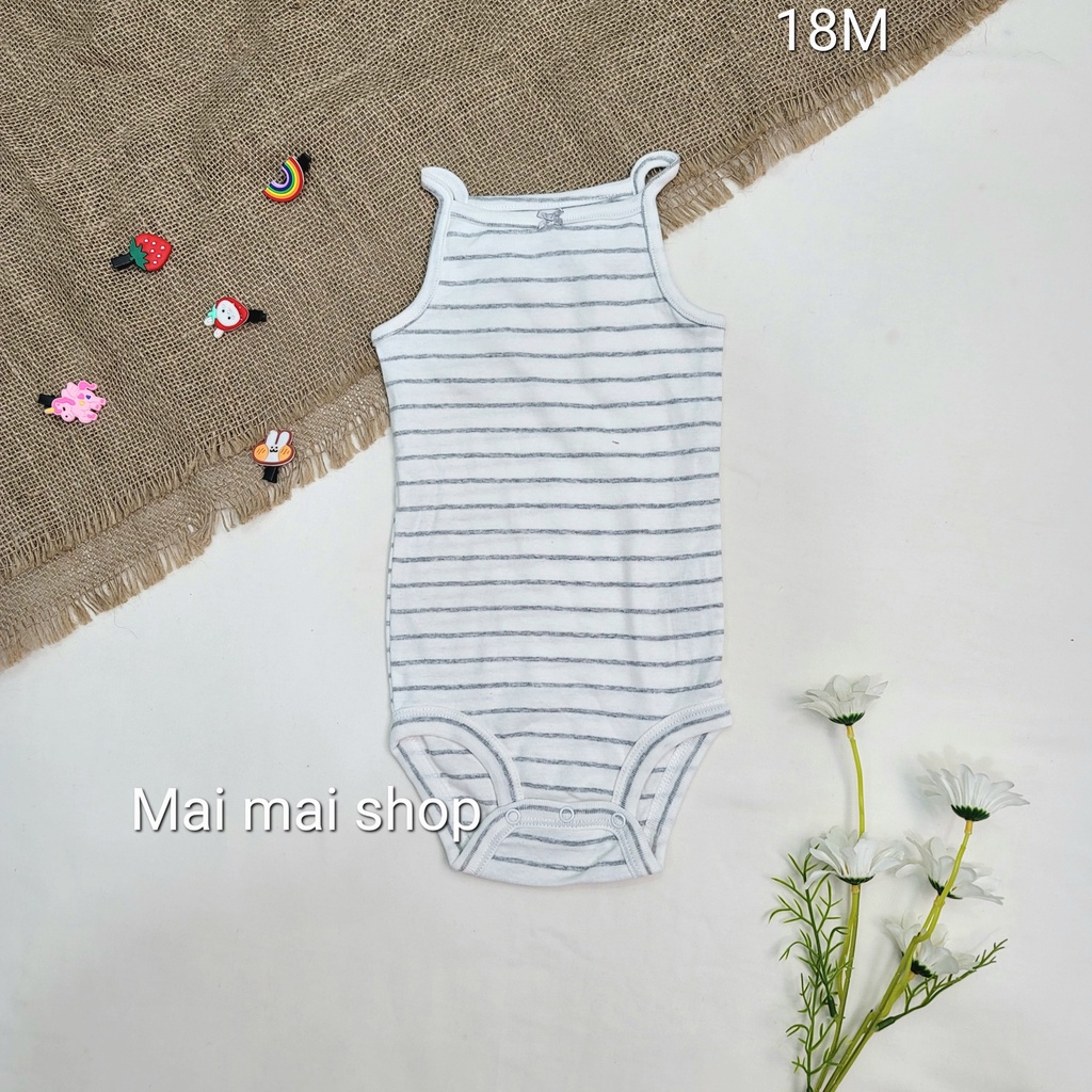 (Chọn màu-sz 6-9M) Body chíp 2 DÂY, BA LỖ, CÁNH TIÊN xuất dư cho bé gái- Bodysuit, bộ đồ liền thân, áo liền quần