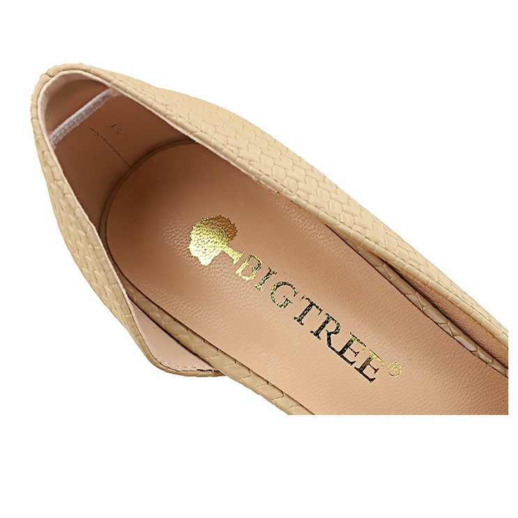 Giày cao gót BIGTREE 1363-1 mũi nhọn 10.5cm bề mặt họa tiết da rắn thời trang công sở dành cho nữ